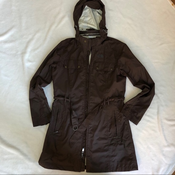 north face women's rain trench coat